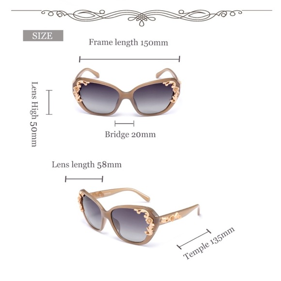 🔥HOT WOMEN’S OVERSIZED FLORAL BAROQUE SUNGLASSES - Picture 4 of 4